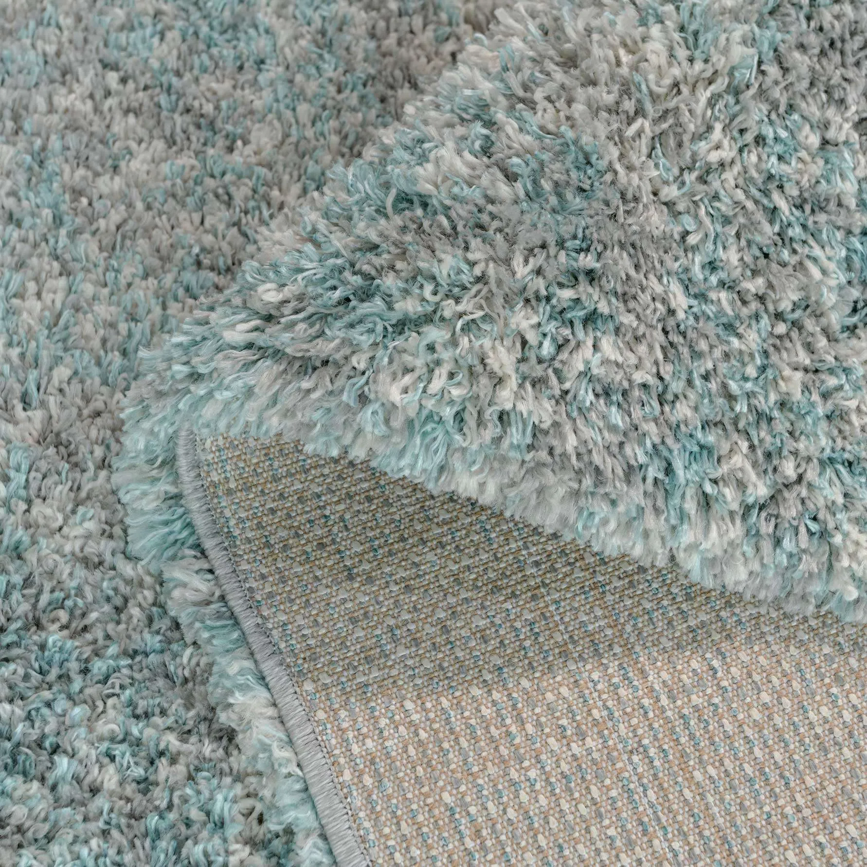Soft Mottled Duck Egg Shaggy Runner Rug