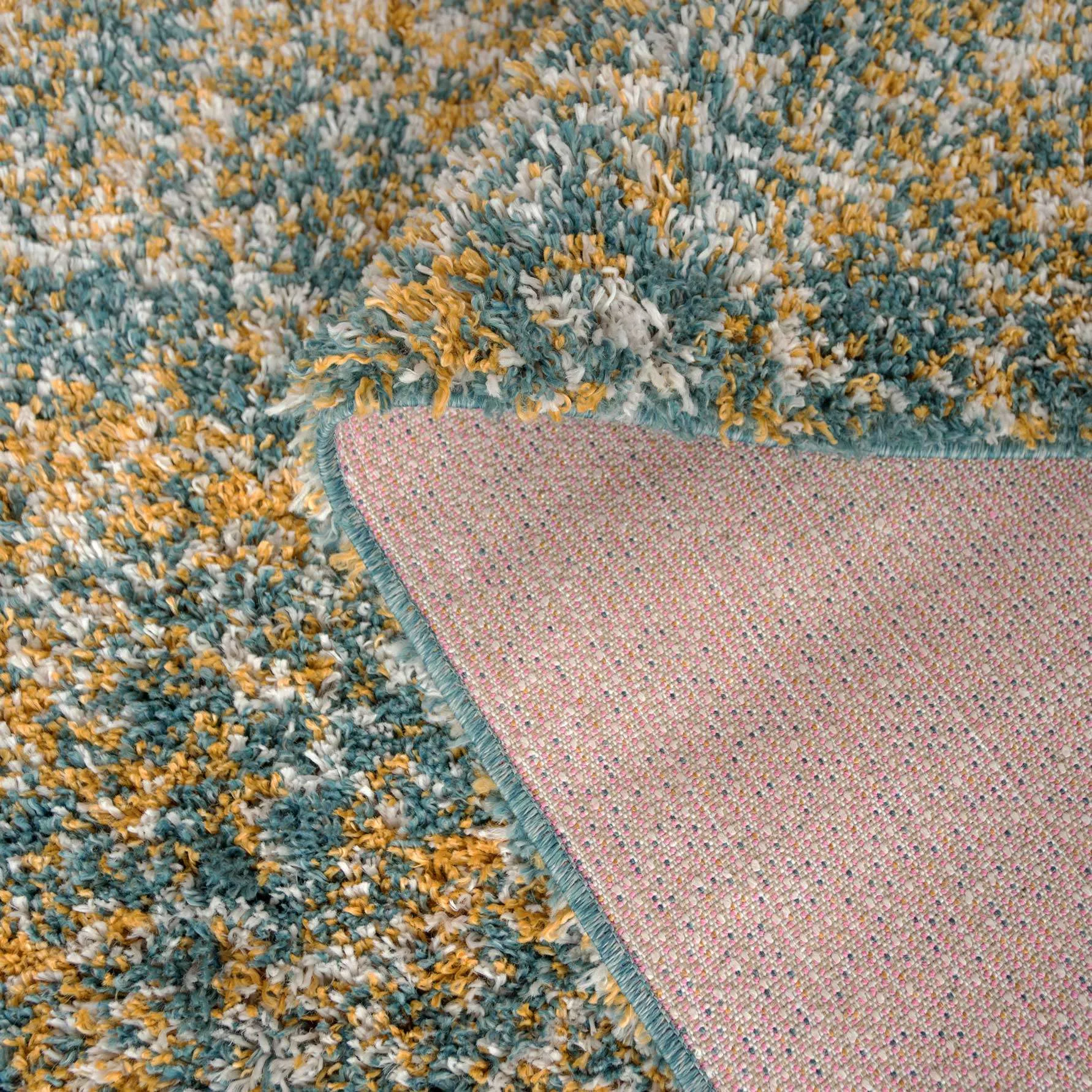 Soft Mottled Multicolour Shaggy Area Rug