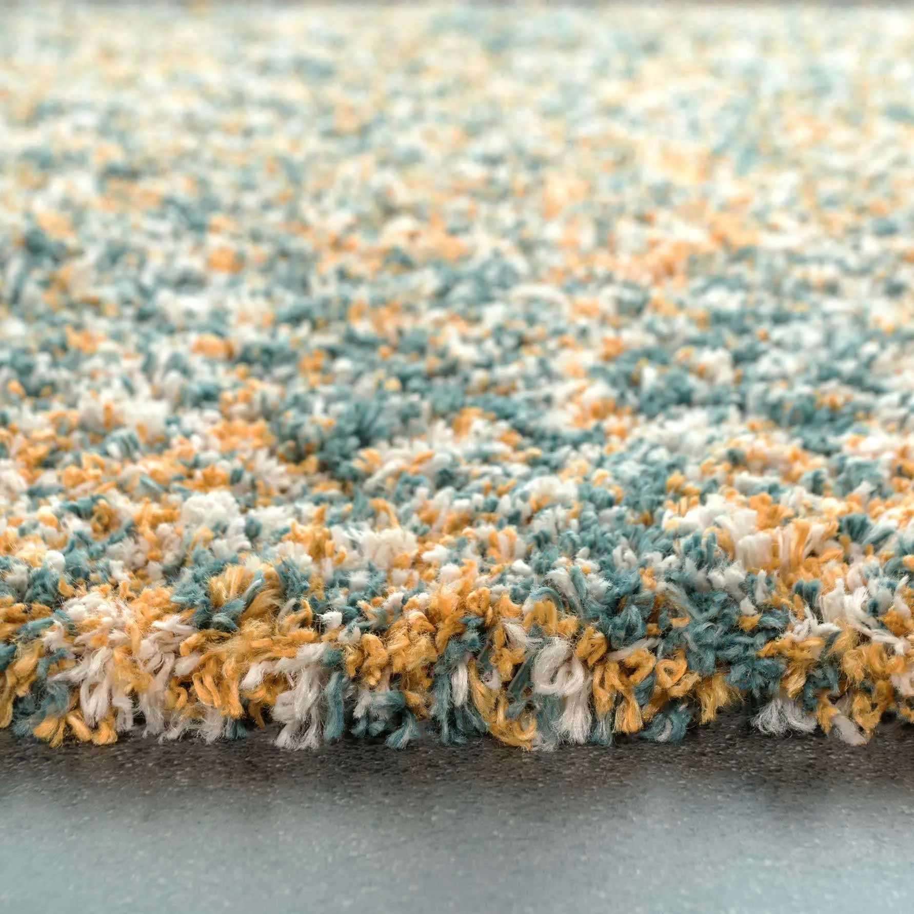 Soft Mottled Multicolour Shaggy Area Rug