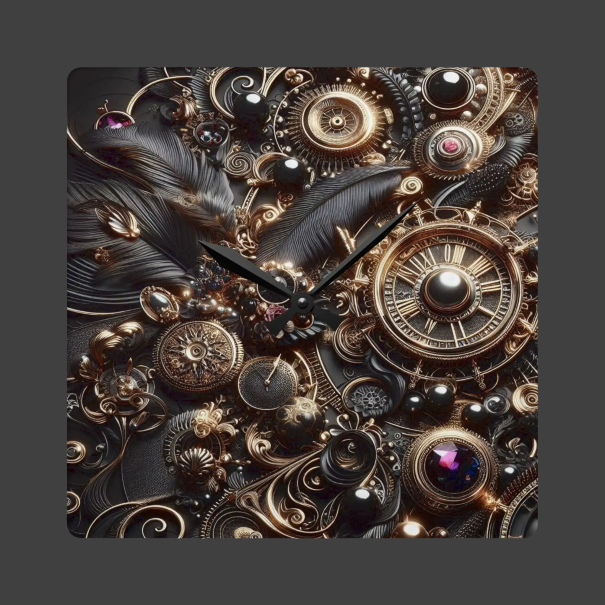 Spectral Countdown  Acrylic Wall Clock