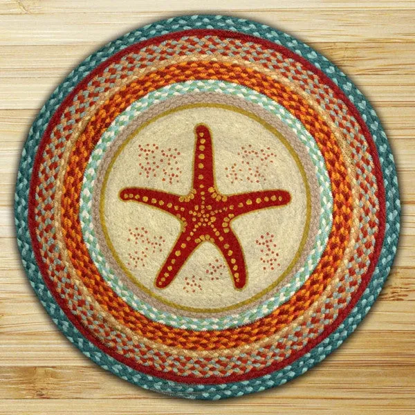 Star Fish Round Patch Rug