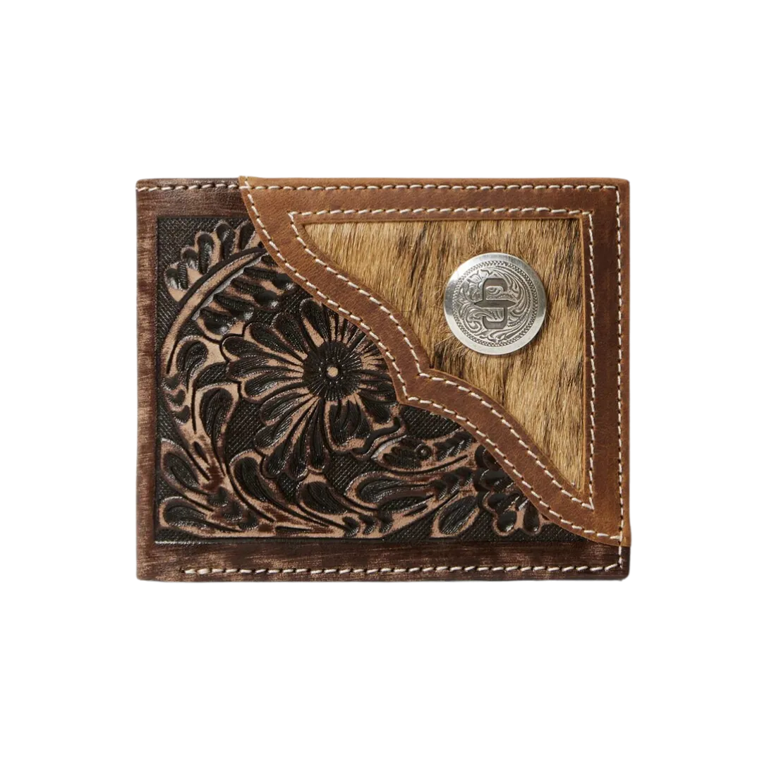Stetson Women's Hair On Hide Concho Bifold Wallet