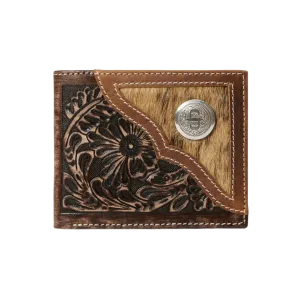 Stetson Women's Hair On Hide Concho Bifold Wallet