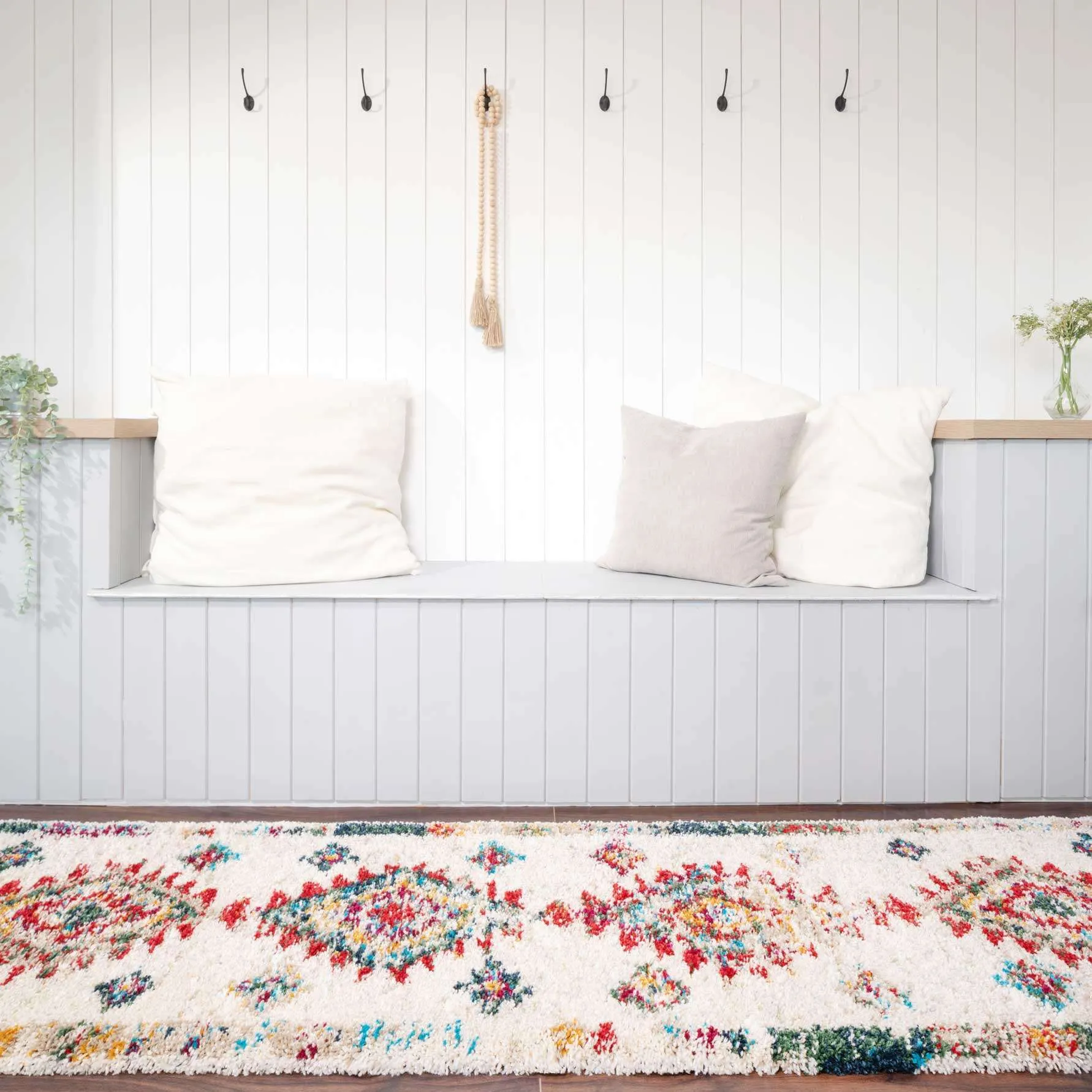 Super Soft Diamond Shaggy Runner Rug