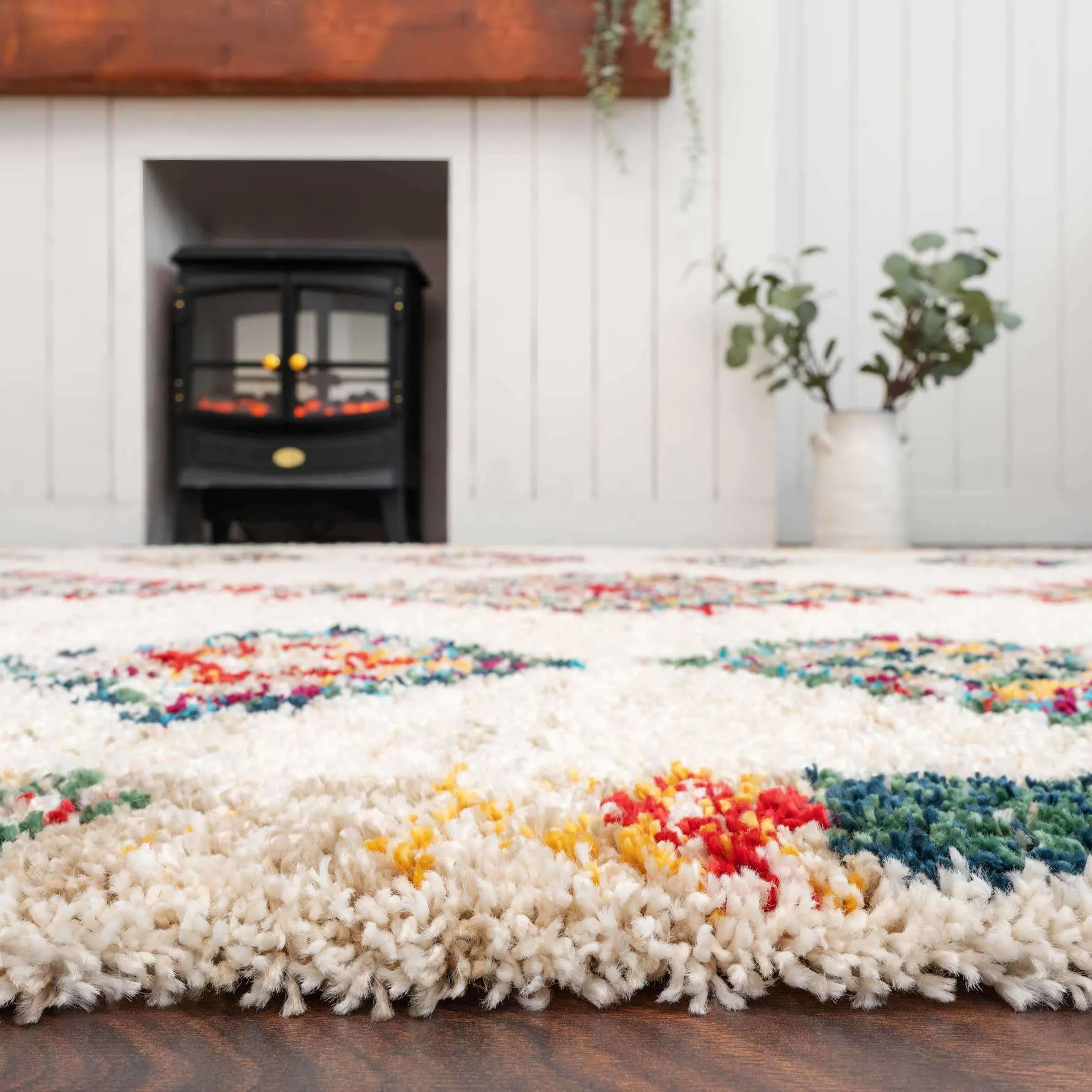 Super Soft Diamond Shaggy Runner Rug