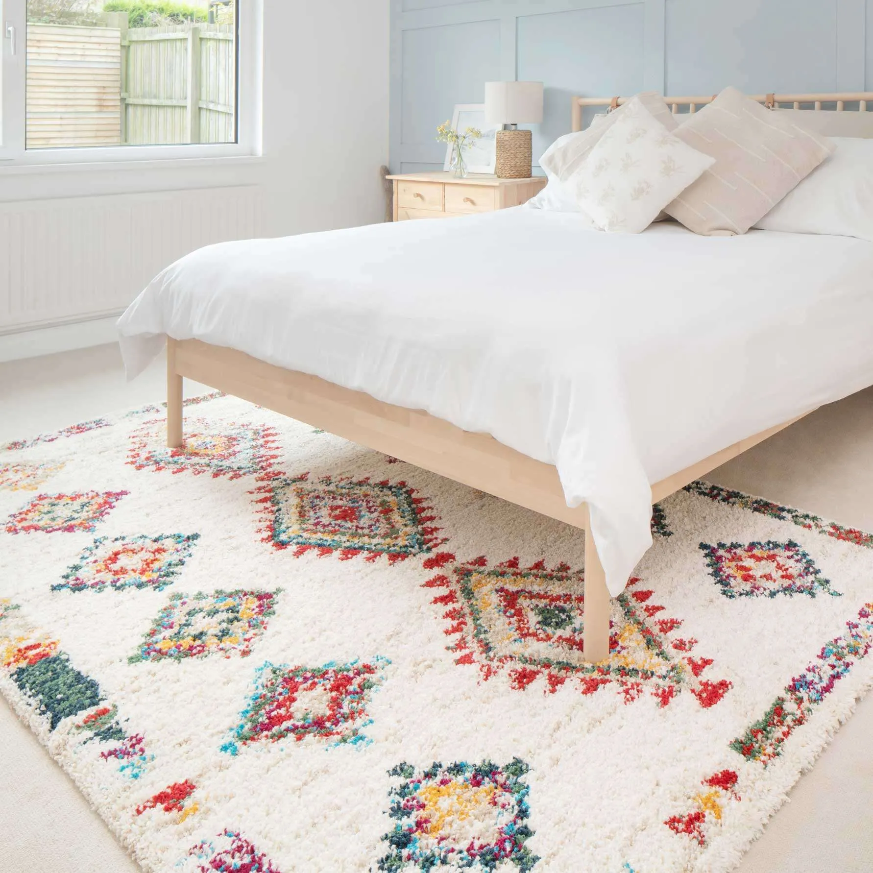 Super Soft Diamond Shaggy Runner Rug