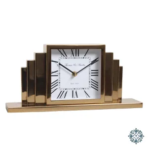 Thomas and ameila art deco clock gold 26cm