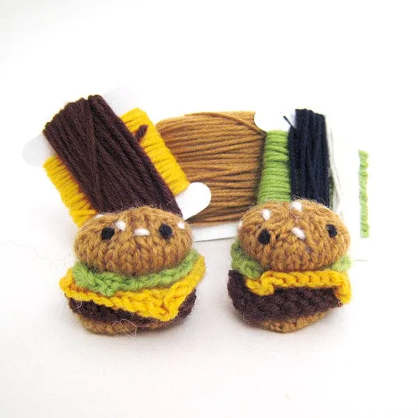 Tiny Burger Knit Kit