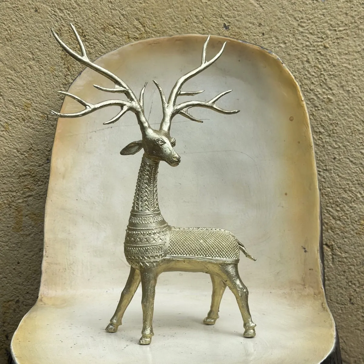 Unique Brass Dhokra Deer Pair Decor