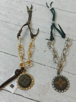 Upcycled Chain w/ Leather