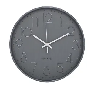 Urbane Home Wall Clock | Fancy Watch Wall Clocks | Office Wall Clock | Clock for Living Room | Clock for Bedroom | Clock for Hall | Machinery-Quartz | 12 Inch | 2020E-Gray Arabian