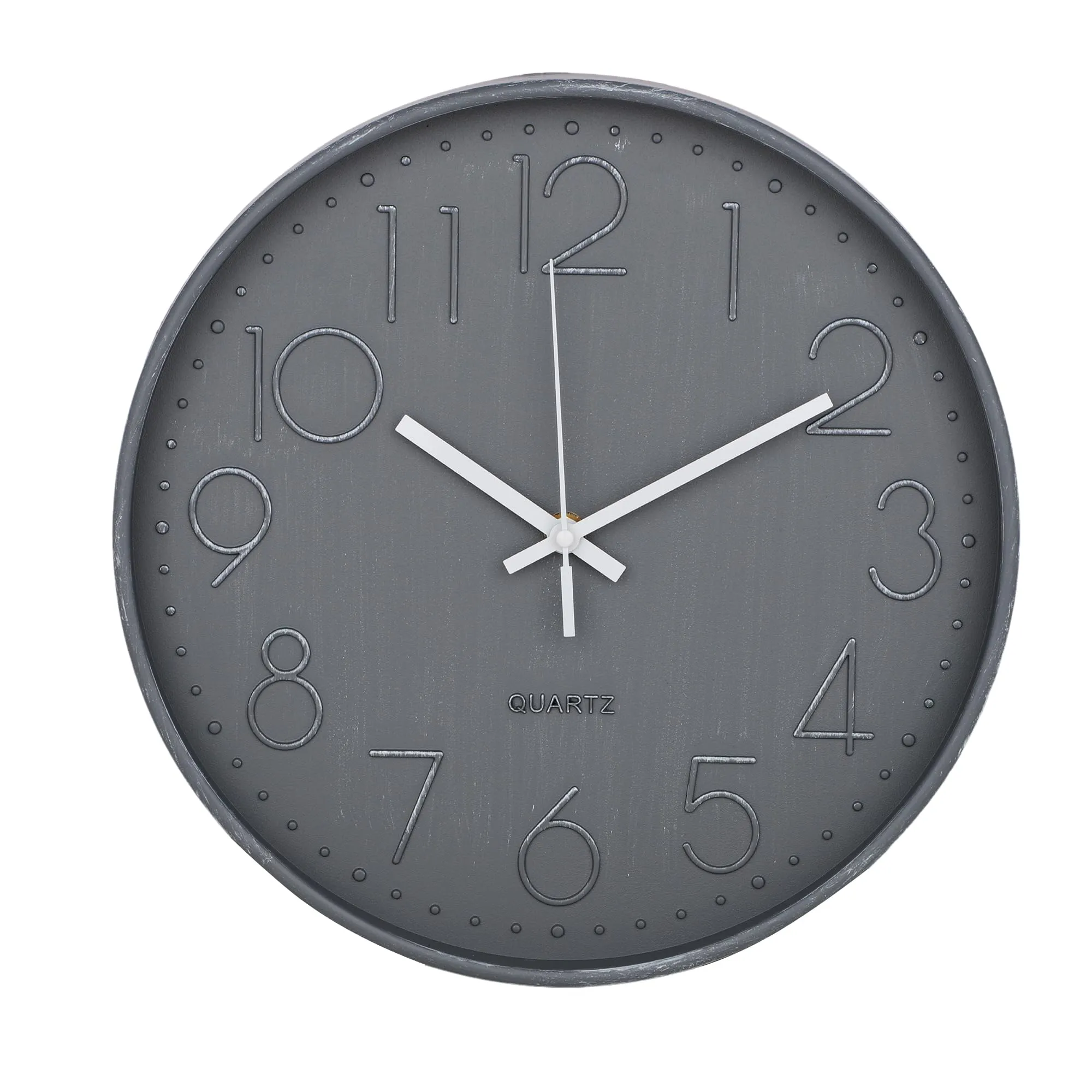 Urbane Home Wall Clock | Fancy Watch Wall Clocks | Office Wall Clock | Clock for Living Room | Clock for Bedroom | Clock for Hall | Machinery-Quartz | 12 Inch | 2020E-Gray Arabian