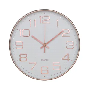 Urbane Home Wall Clock | Fancy Watch Wall Clocks | Office Wall Clock | Clock for Living Room | Clock for Bedroom | Clock for Hall | Machinery-Quartz | 12 Inch | L-Rose Gold