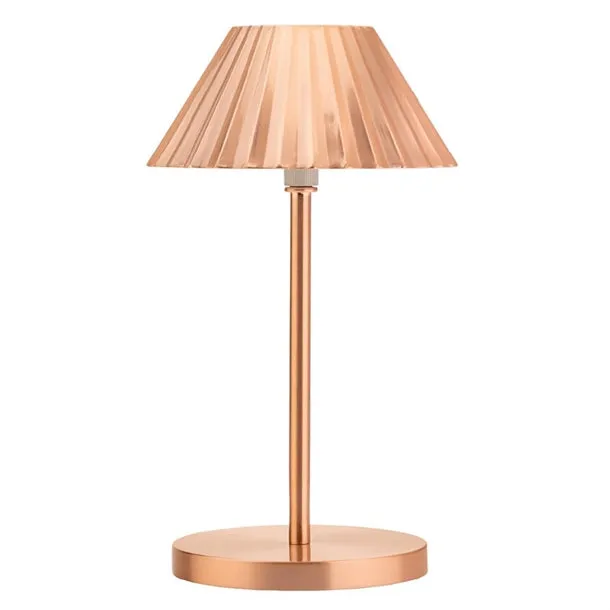 Utopia Aruba LED Cordless Table Lamp 230mm Brushed Copper (Pack of 6) - FU995