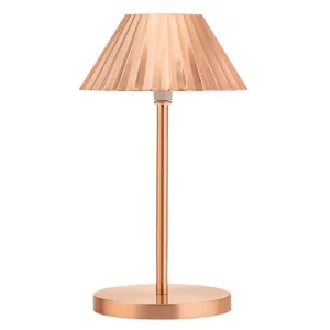 Utopia Aruba LED Cordless Table Lamp 230mm Brushed Copper (Pack of 6) - FU995