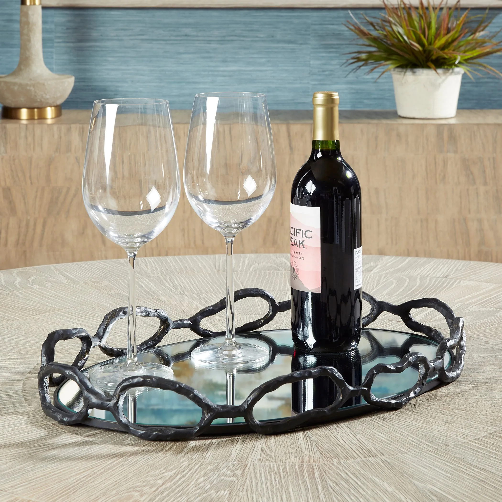 Uttermost Cable Black Chain Tray