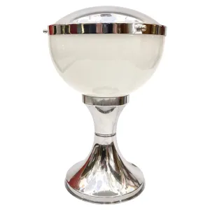 Valenti & Co 1960s Vintage Minimalist Italian Design Nickel and White Desk Lamp