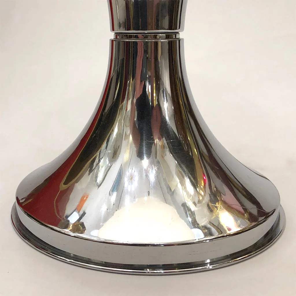 Valenti & Co 1960s Vintage Minimalist Italian Design Nickel and White Desk Lamp