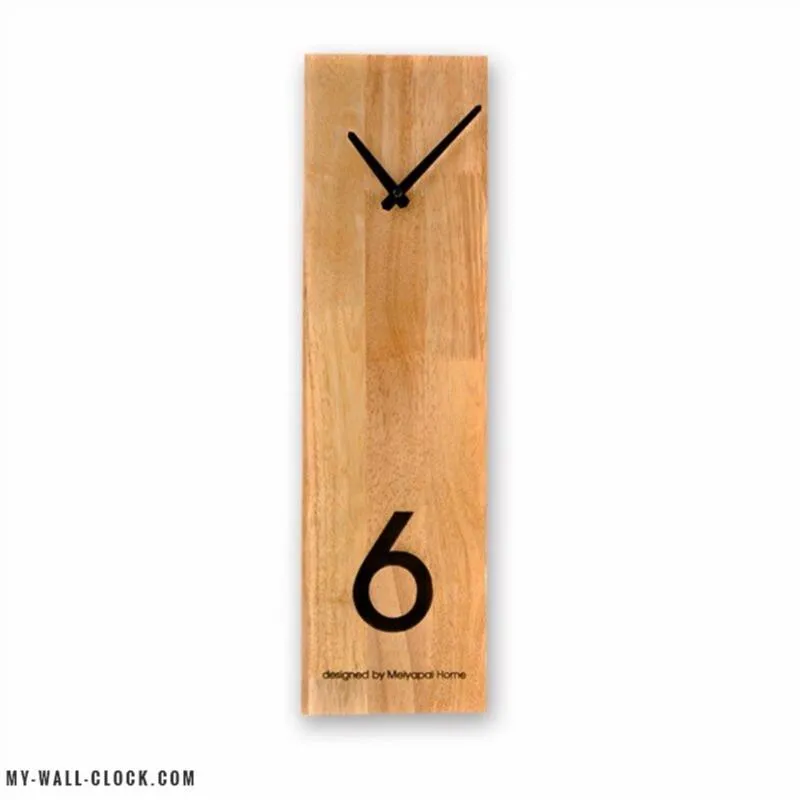 Wooden Clock Vertical Board