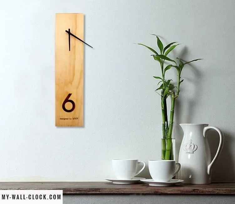 Wooden Clock Vertical Board