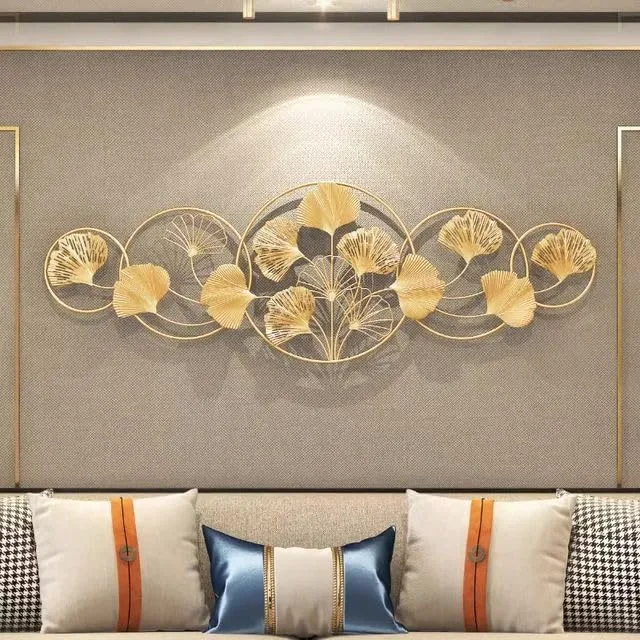 ZOVE Metal Wall Decor for Living Room Golden Flower Wall Hanging Home Decoration Perfect for Living Room/Hotel/Restaurant/Bedroom/Drawing Room (46 X 16 INCH) (Golden Colour)